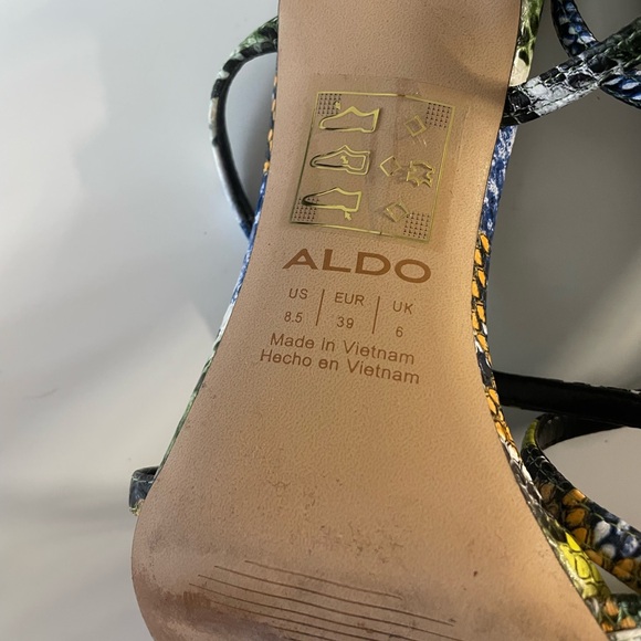 ALDO Multicolor Snake Skin Heels - Picture 7 of 9